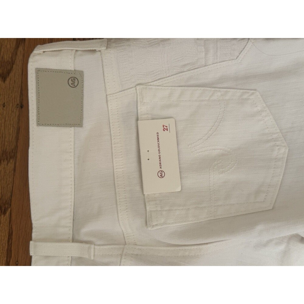 AG Adriano Goldschmied The Beau Slouchy Skinny Jeans 27 Optic White Ankle Sample - Picture 5 of 7
